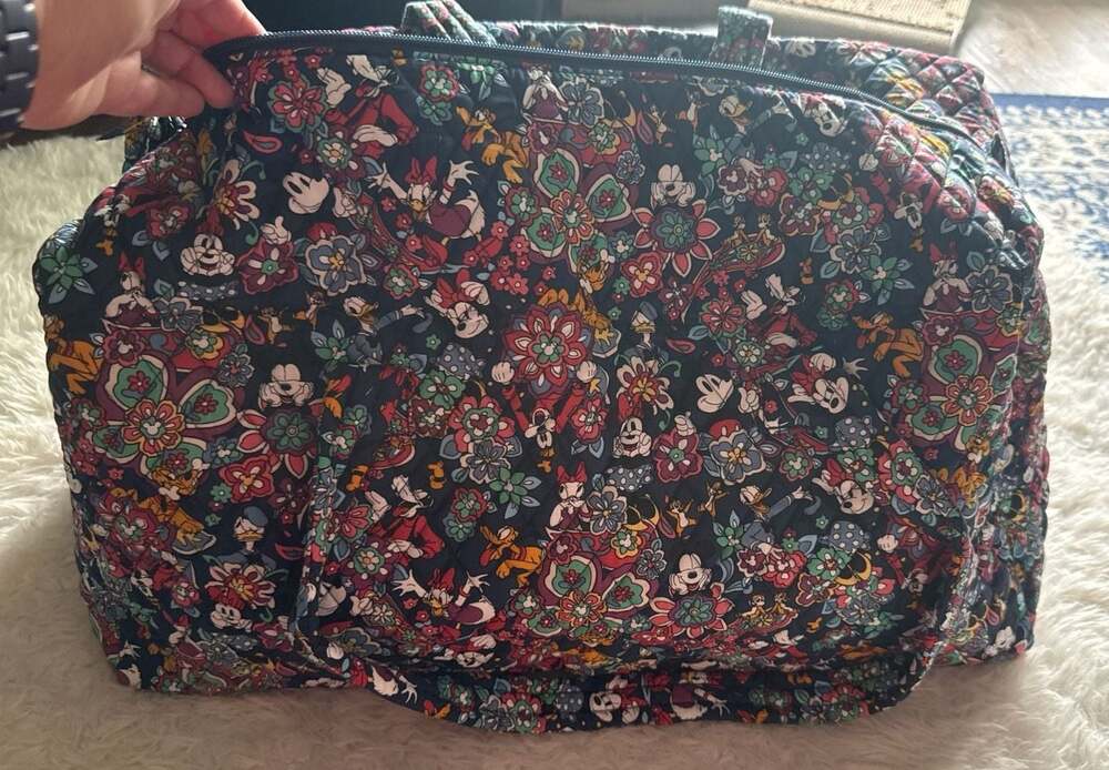 Vera Bradley Disney Mickey‎ and Friends Playful Floral Large Travel Duffel